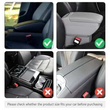 Microfiber Leather Car Center Console Cover with Storage