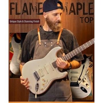 Create Your Unique Sound with AKLOT DIY Electric Guitar Kit: Premium Components, Easy Assembly, Glow...