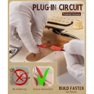 AKLOT DIY Electric Guitar Kit with Flame Maple Top