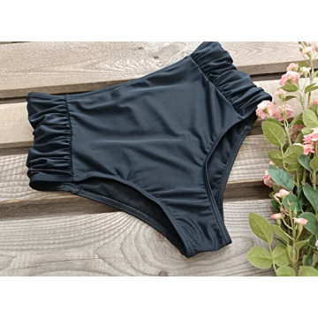 Women High Waisted Swimsuit with Lace Ruffle Bikini