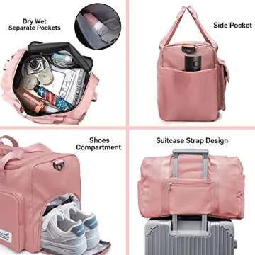 Versatile Travel Yoga Duffel Bag - Shoes Compartment