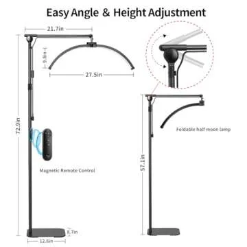 yAyusi Lash Light for Techs with Phone Holder and Dimming