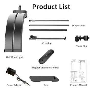 yAyusi Lash Light for Techs with Phone Holder and Dimming