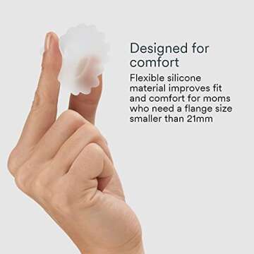 Willow Breast Pump Sizing Insert, 19mm, 2 Ct, Flange Inserts for Breast Pump, Improves Fit and Comfo...