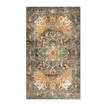 Yamaziot Washable Boho Vintage Area Rug Soft Non-Slip