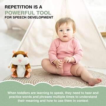 Maggy - Speech therapy toys for toddlers 1-3 , Talking Hamster Toy for kids Repeats What You say toddler speech development toys Gift Sensory Voice Repeating furby Best toys for speech development