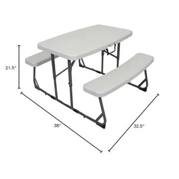 Stansport Compact Kids Picnic Table (G-940), White