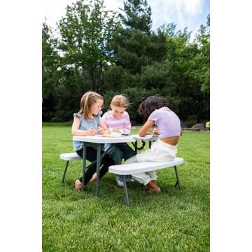 Stansport Compact Kids Picnic Table (G-940), White