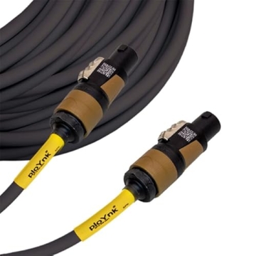 ploYnk Professional Audio Speaker Cable - 12 Gauge (2 ft, Speakon to Speakon)