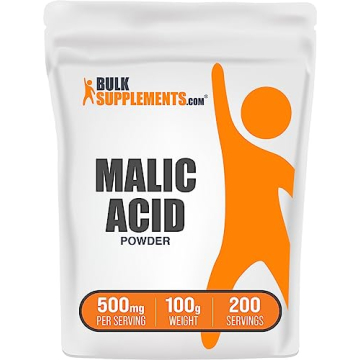 BulkSupplements.com Malic Acid Powder - Energy & Skin Support, Gluten Free