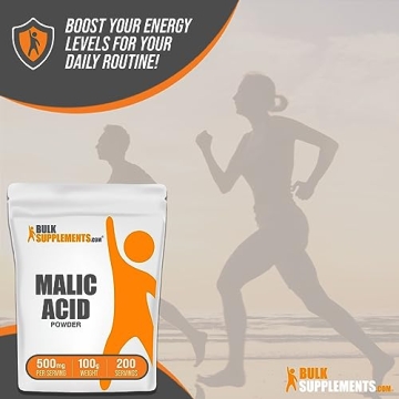 Malic Acid Powder for Energy & Skin Support - Gluten Free