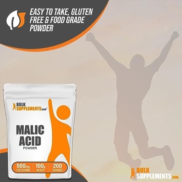 Malic Acid Powder for Energy & Skin Support - Gluten Free