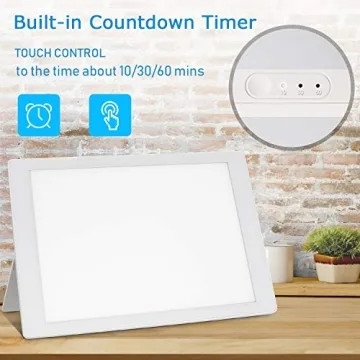 SkyGenius 10000 Lux Light Therapy Lamp Adjustable Brightness