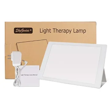 SkyGenius 10000 Lux Light Therapy Lamp Adjustable Brightness