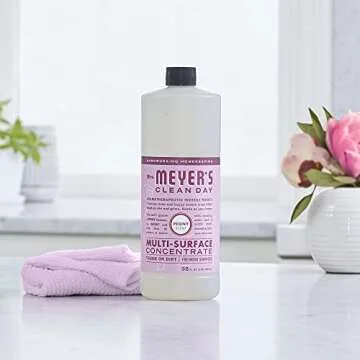 MRS. MEYER'S CLEAN DAY Multi-Surface Cleaner Concentrate, Use to Clean Floors, Tile, Counters, Peony, 32 fl. oz - Pack of 2