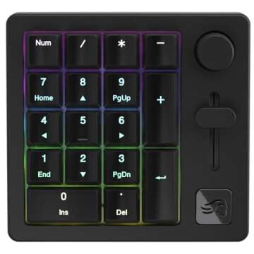 Glorious GMMK Macro Pad - Black Mechanical Numpad - 10 Key USB Keypad - Hotswap, Programmable Volume...