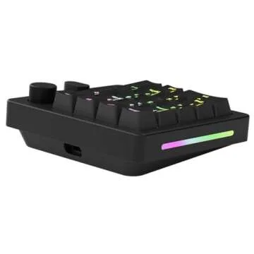 Glorious GMMK Macro Pad - Black Mechanical Numpad - 10 Key USB Keypad - Hotswap, Programmable Volume Knob, RGB Backlit, Wired & Wireless Bluetooth- Gaming Keyboard Number Pad