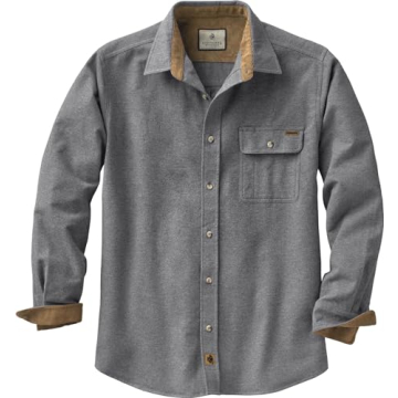Charcoal Heather Men's Flannel Shirt - Legendary Whitetails