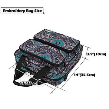 LoDrid Embroidery Storage Bag for Craft Supplies