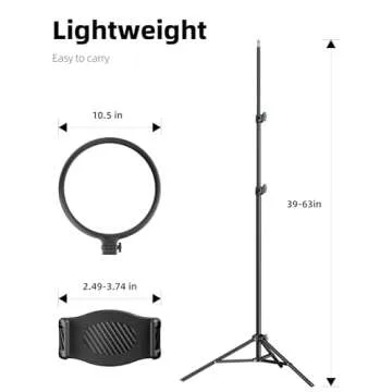 Weilisi 10.5" Ring Light with Tripod for Video & Makeup