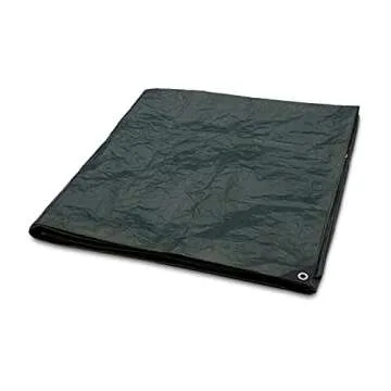 Amazon Basics Waterproof Camping Tarp, 10 Feet by 12 Feet, Dark Green
