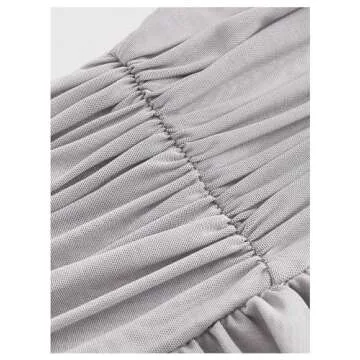 Floerns Women's Ruffle Hem Mini Skirt in Grey