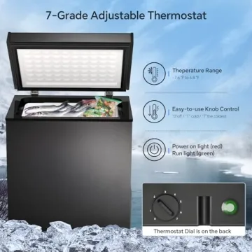 Kismile 1.8 Cu Ft Compact Chest Freezer