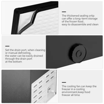 Kismile 1.8 Cu Ft Compact Chest Freezer