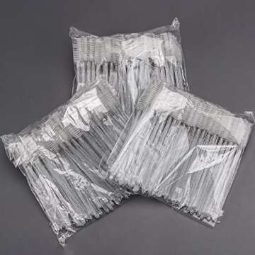 300 Pcs Disposable Mascara Wands, Crystal Spoolies Brush for Eyelash Extensions, Spooly Eyelash Eyeb...