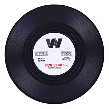 Colorful Retro Vinyl Record Coasters - Gift Box Set of 6