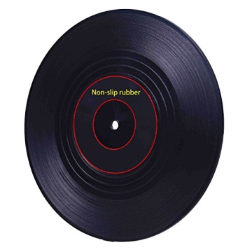 Colorful Retro Vinyl Record Coasters - Gift Box Set of 6