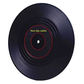 Colorful Retro Vinyl Record Coasters - Gift Box Set of 6