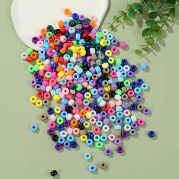24 Colors Pony Beads for DIY Crafts and Jewelry Making