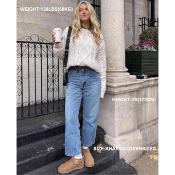 Aelfric Eden Vintage Oversized Knit Sweater Unisex Khaki