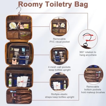 Custom Hanging Toiletry Bag for Men Gifts