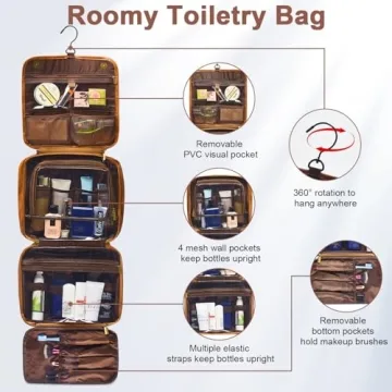 Custom Hanging Toiletry Bag for Men Gifts