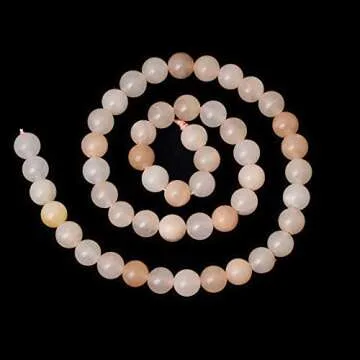 CHEAVIAN 45PCS 8mm Natural Pink Aventurine Gemstone Round Loose Beads for Jewelry Making