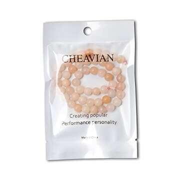CHEAVIAN 45PCS 8mm Natural Pink Aventurine Gemstone Beads
