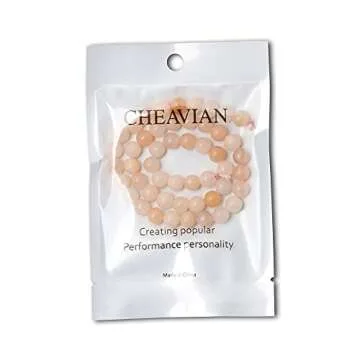 CHEAVIAN 45PCS 8mm Natural Pink Aventurine Gemstone Beads