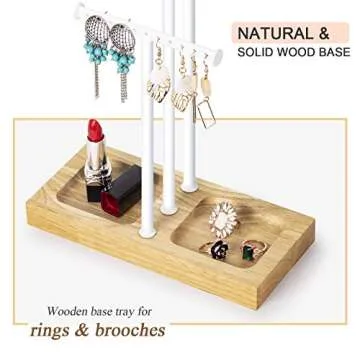 Jewelry Tree Stand Adjustable Height Large Organizer