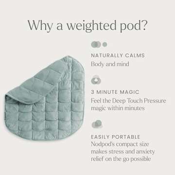 nodpod Compact Weighted Blanket for Relaxation and Travel