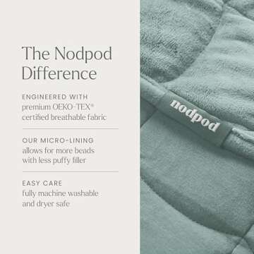 nodpod Compact Weighted Blanket for Relaxation and Travel