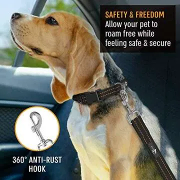 Active Pets Dog Car Seat Belt Harness, Safety Travel Restraint System for Small to Large Dogs, Crash...