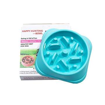 Slow Feeder Dog Bowl - Slow Eating Dog Bowl - Interactive Feeder - Slow Down Feed Pet Feeding Bowl