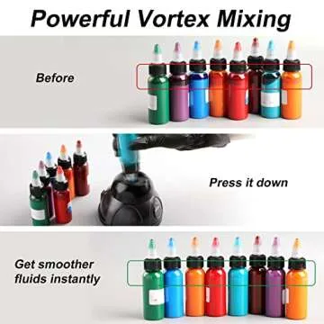 STIGMA Wireless Mini Vortex Mixer with Touch Function 5200 rpm for Lab Mixing, Lab Paint Shaker, Tattoo Ink, Nail Polish, Eyelash Sharker, Lacquer Shaker Liquid Bottle Pigment Shaker Ink Mixer JBQ-005