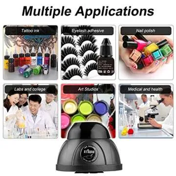 STIGMA Wireless Mini Vortex Mixer with Touch Function 5200 rpm for Lab Mixing, Lab Paint Shaker, Tattoo Ink, Nail Polish, Eyelash Sharker, Lacquer Shaker Liquid Bottle Pigment Shaker Ink Mixer JBQ-005