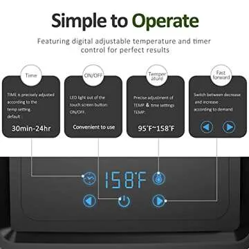 Premium Food Dehydrator with Digital Timer and Control