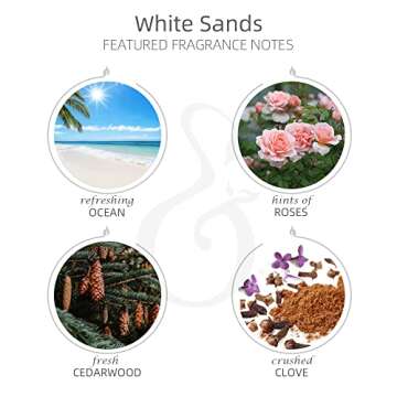 ELBERETH White Sands Scented Candles, Natural Soy Candles for Home Scented, Candles Gifts for Women, Classical Ceramic Jar Candles, 12 Oz/340g, 75 Hours Long Burning