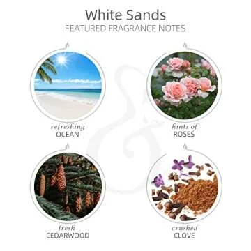 ELBERETH White Sands Scented Candles, Natural Soy Candles for Home Scented, Candles Gifts for Women, Classical Ceramic Jar Candles, 12 Oz/340g, 75 Hours Long Burning
