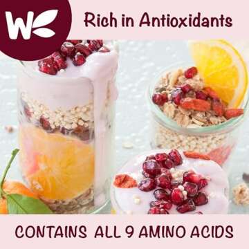 Puffed Quinoa Cereal + Nothing – Vegan – Gluten Free – Non-GMO – [11 oz] Try Quinoa Pops as Snacks – Cereal – Salad Topper for Sustainable Energy – Crunchy Quinoa is Good Mood Food – by Wholefort